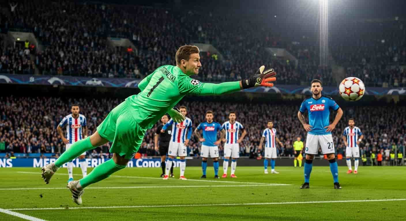 Mateusz Kochalski bohaterem w Lidze Mistrzów - spektakularna obrona rzutu karnego przeciwko Napoli