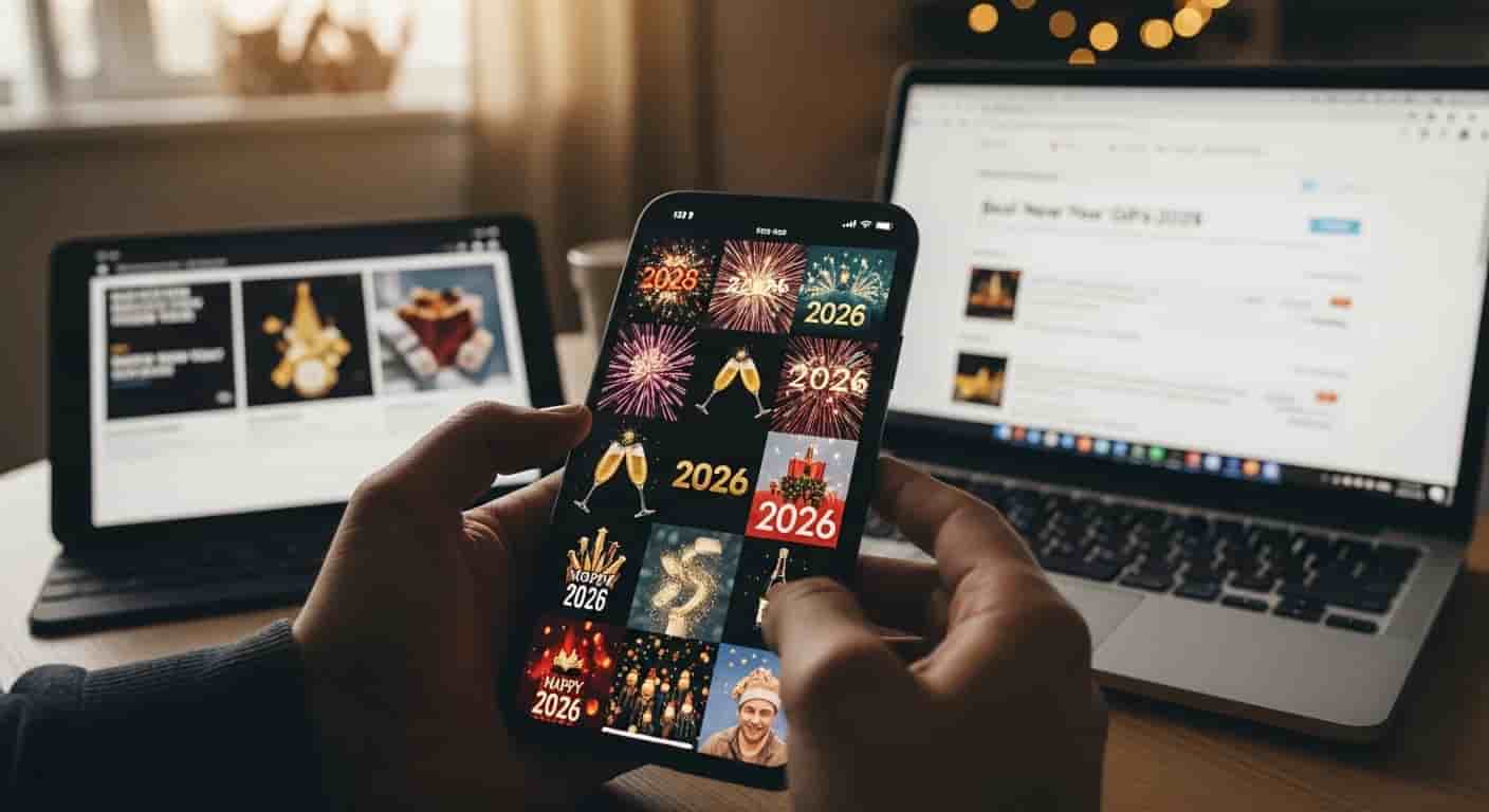 Najlepsze GIFy na Nowy Rok 2026 - jak wybrać idealne animacje do życzeń noworocznych
