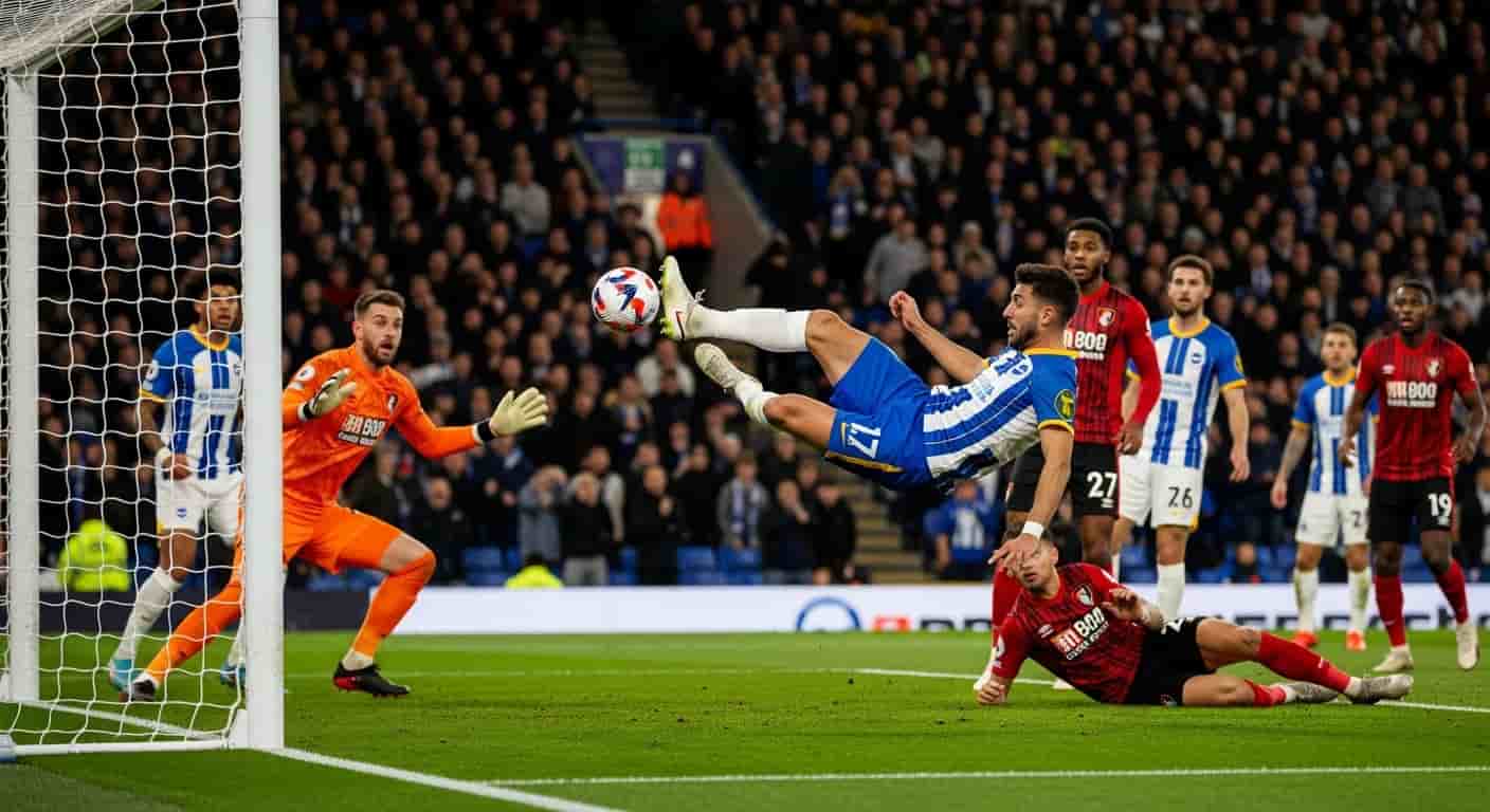 Brighton remisuje z Bournemouth po spektakularnym golu Kostoulasa w doliczonym czasie