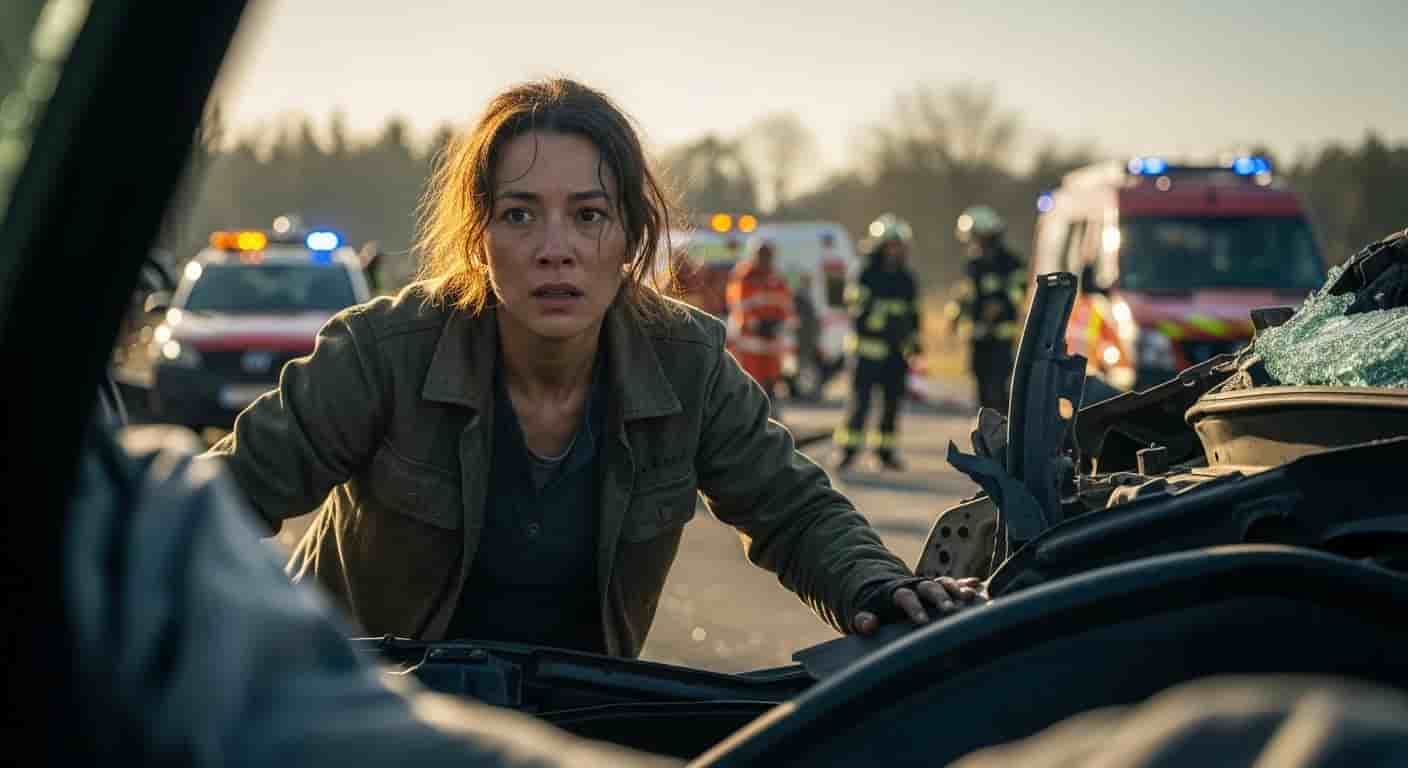 Dramat w 713. odcinku serialu Dziedzictwo - Nana szuka Yamana w miejscu wypadku