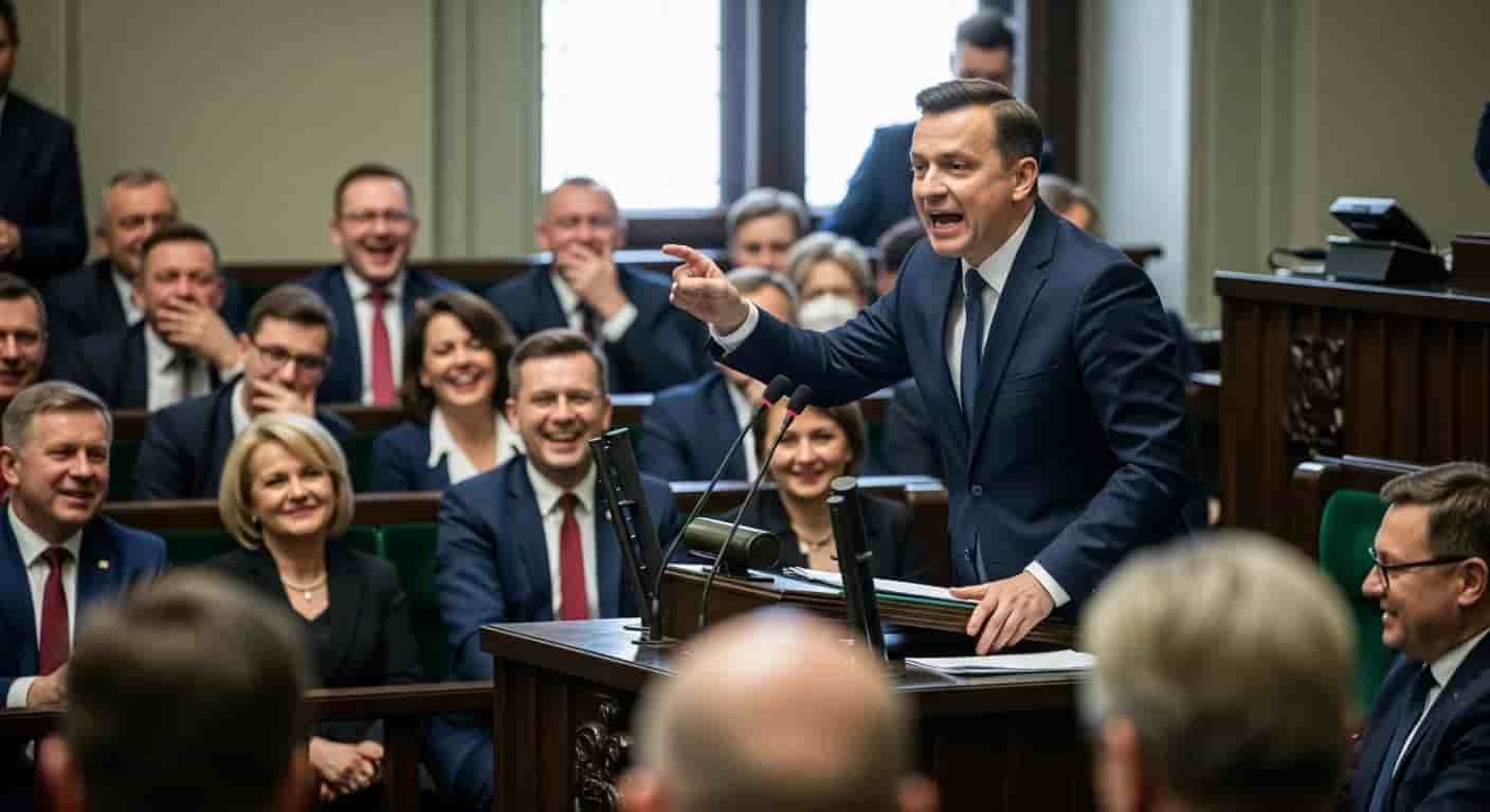 Konrad Frysztak wywołał salwy śmiechu w Sejmie ostrą tyradą przeciwko Kaczyńskiemu