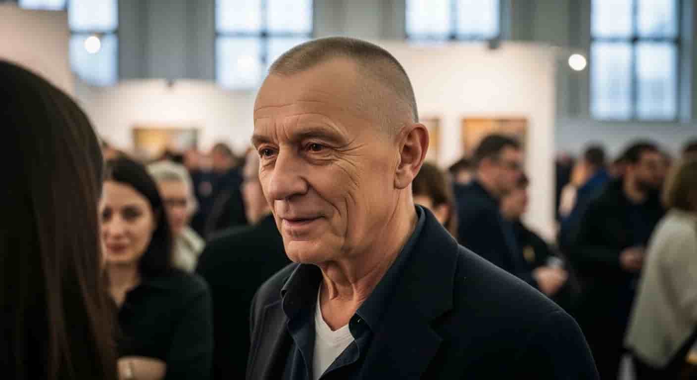 Jan Frycz zaskoczył nową fryzurą na warszawskim wernisażu