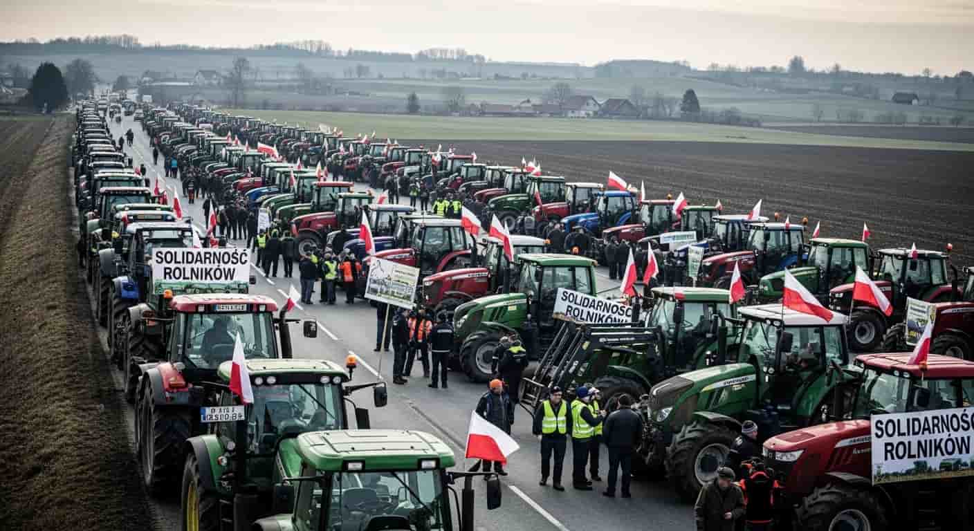 Rolnicy protestują 30 grudnia przeciwko umowie UE-Mercosur - mapa blokad w całej Polsce