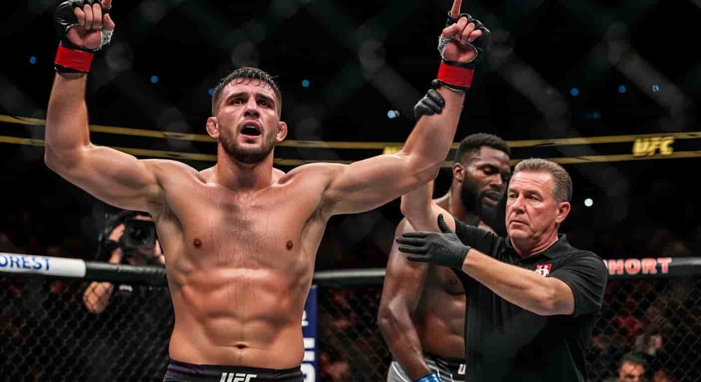 Tom Aspinall zachowuje pas mistrzowski po kontrowersyjnym zakończeniu walki z Gane na UFC 321