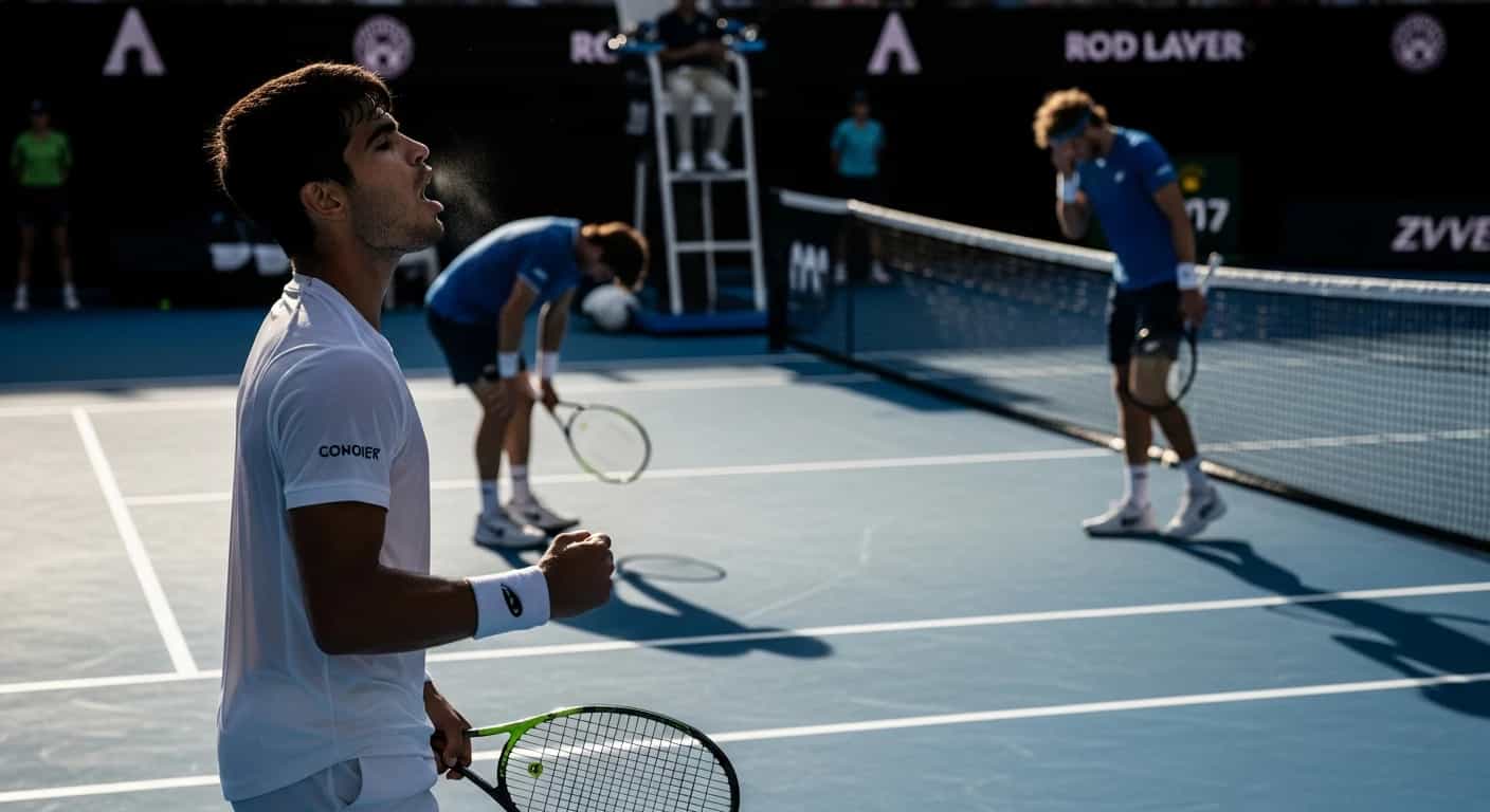 Alcaraz pokonuje Zvereva po dramatycznym meczu w półfinale Australian Open