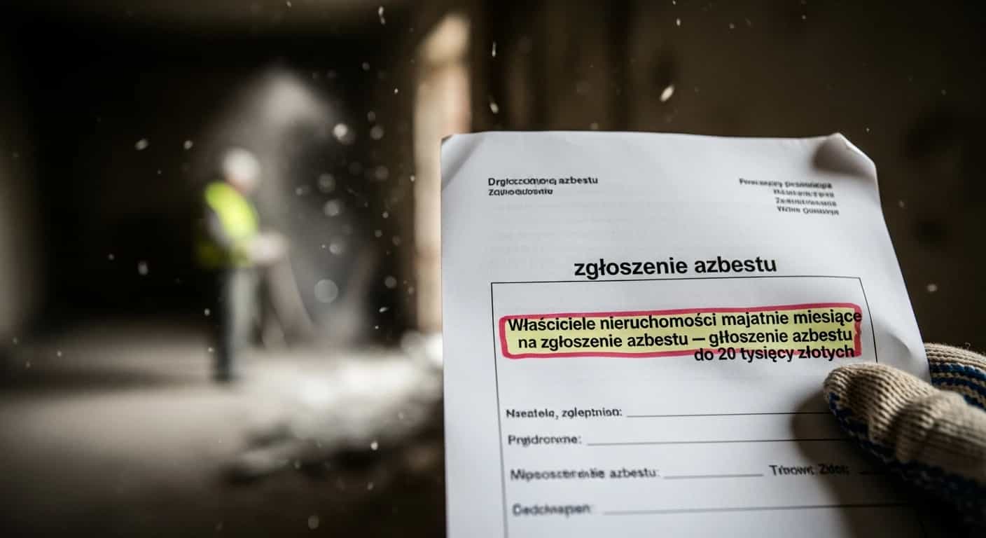 Właściciele nieruchomości mają ostatnie miesiące na zgłoszenie azbestu - grożą kary do 20 tysięcy złotych