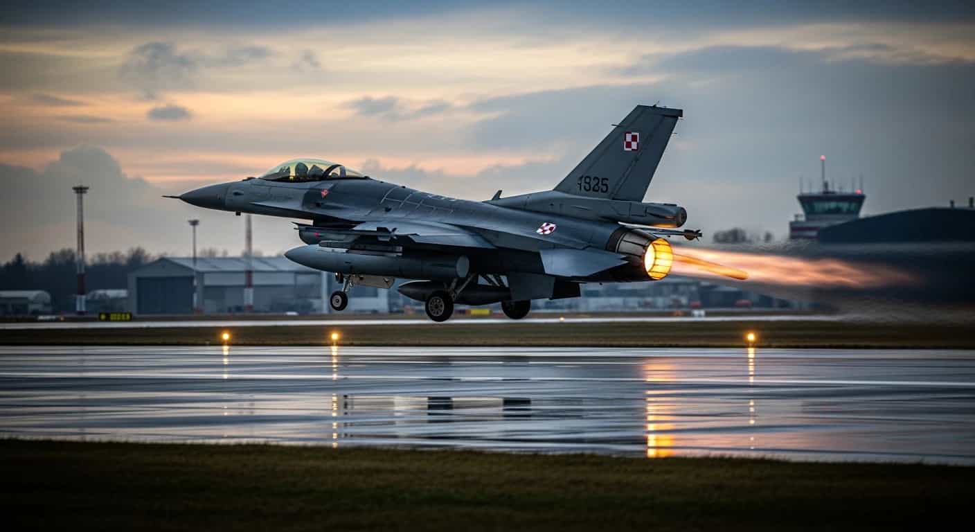 Polska poderwała myśliwce w odpowiedzi na rosyjski atak na Ukrainę - lotniska w Rzeszowie i Lublinie tymczasowo zamknięte