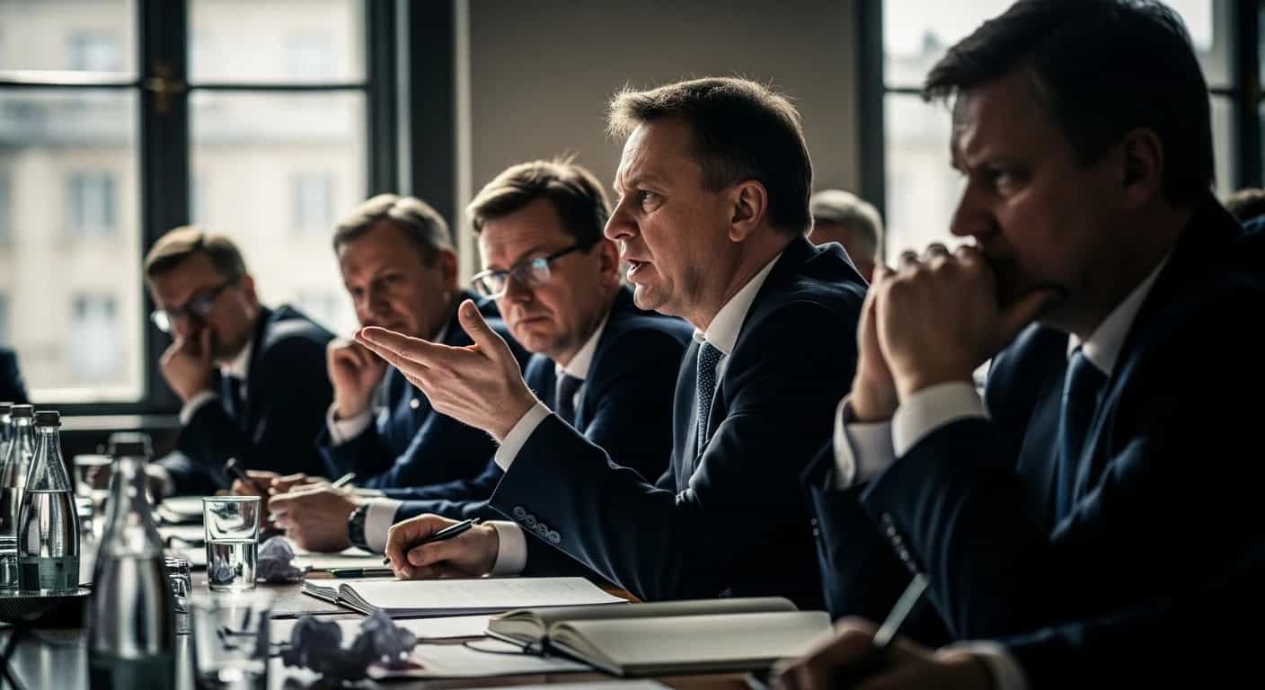 Antoni Macierewicz uczestniczy w burzliwym spotkaniu władz PiS podczas kryzysu wewnętrznego partii