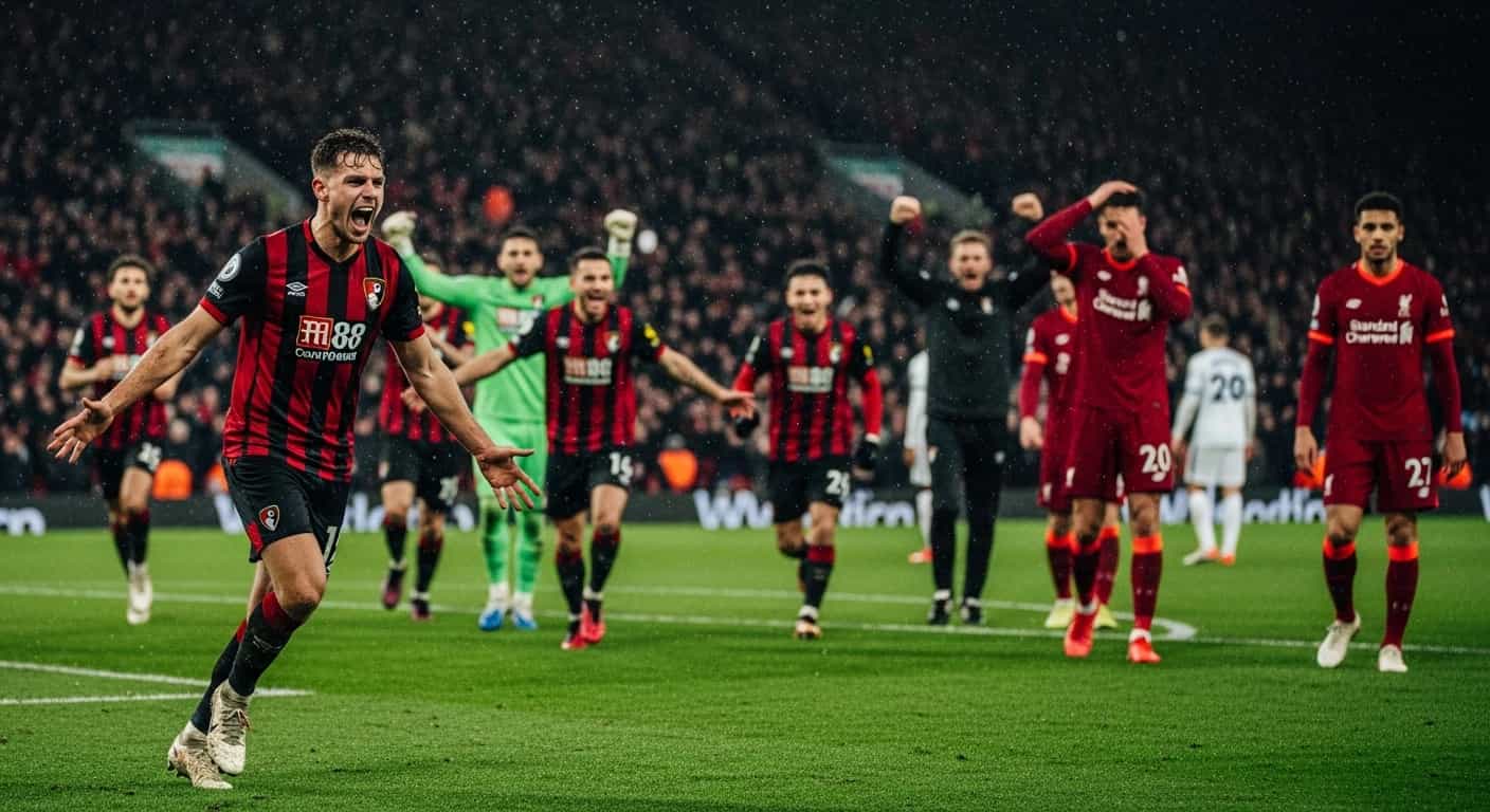 Bournemouth sensacyjnie pokonało Liverpool w ostatniej minucie meczu
