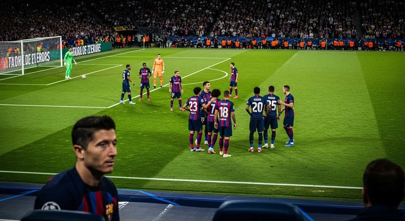 Barcelona remisuje z PSG w hicie Ligi Mistrzów - Szczęsny w bramce, Lewandowski na ławce