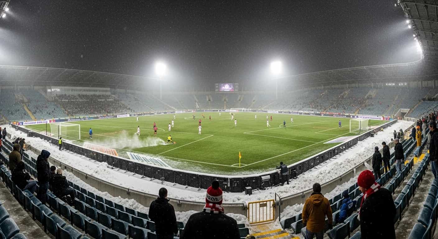 Kajrat Ałmaty podejmuje Olympiakos Pireus w ekstremalnych warunkach zimowych w Lidze Mistrzów