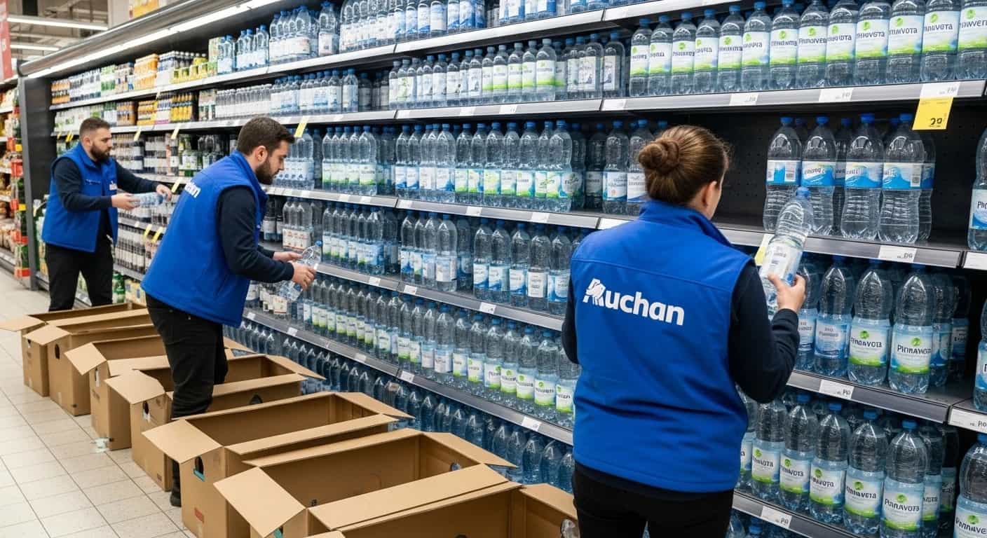 Pilne wycofanie wody Primavera ze sklepów Auchan - wykryto nieprawidłowości mikrobiologiczne