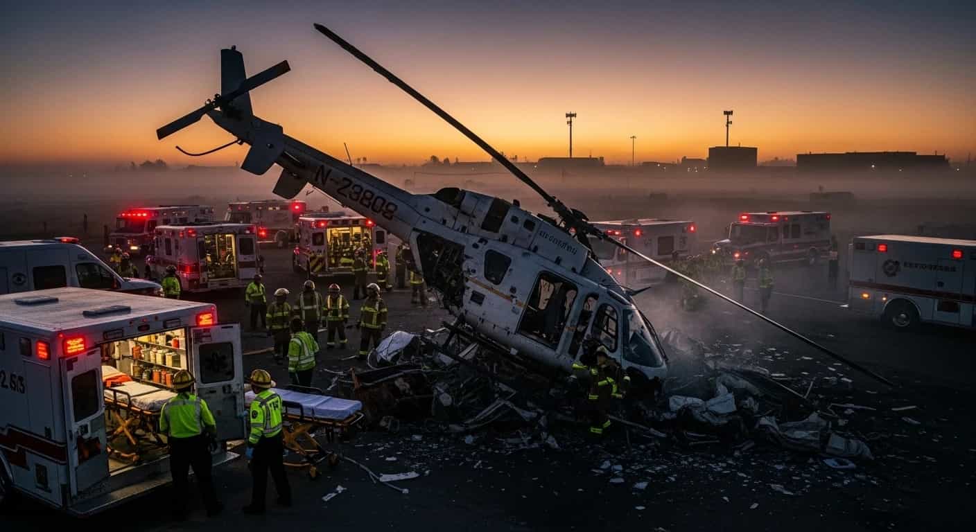 Katastrofa helikoptera medycznego w Sacramento - trzy osoby w stanie krytycznym