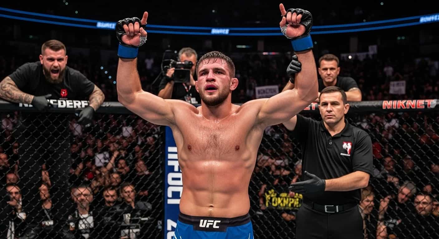 Jakub Wikłacz triumfuje w debiucie UFC mimo kontrowersyjnej decyzji sędziów