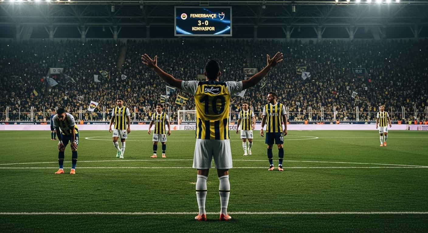 Fenerbahçe demoluje Konyaspor 3-0 w pierwszej połowie meczu 16. kolejki Süper Lig