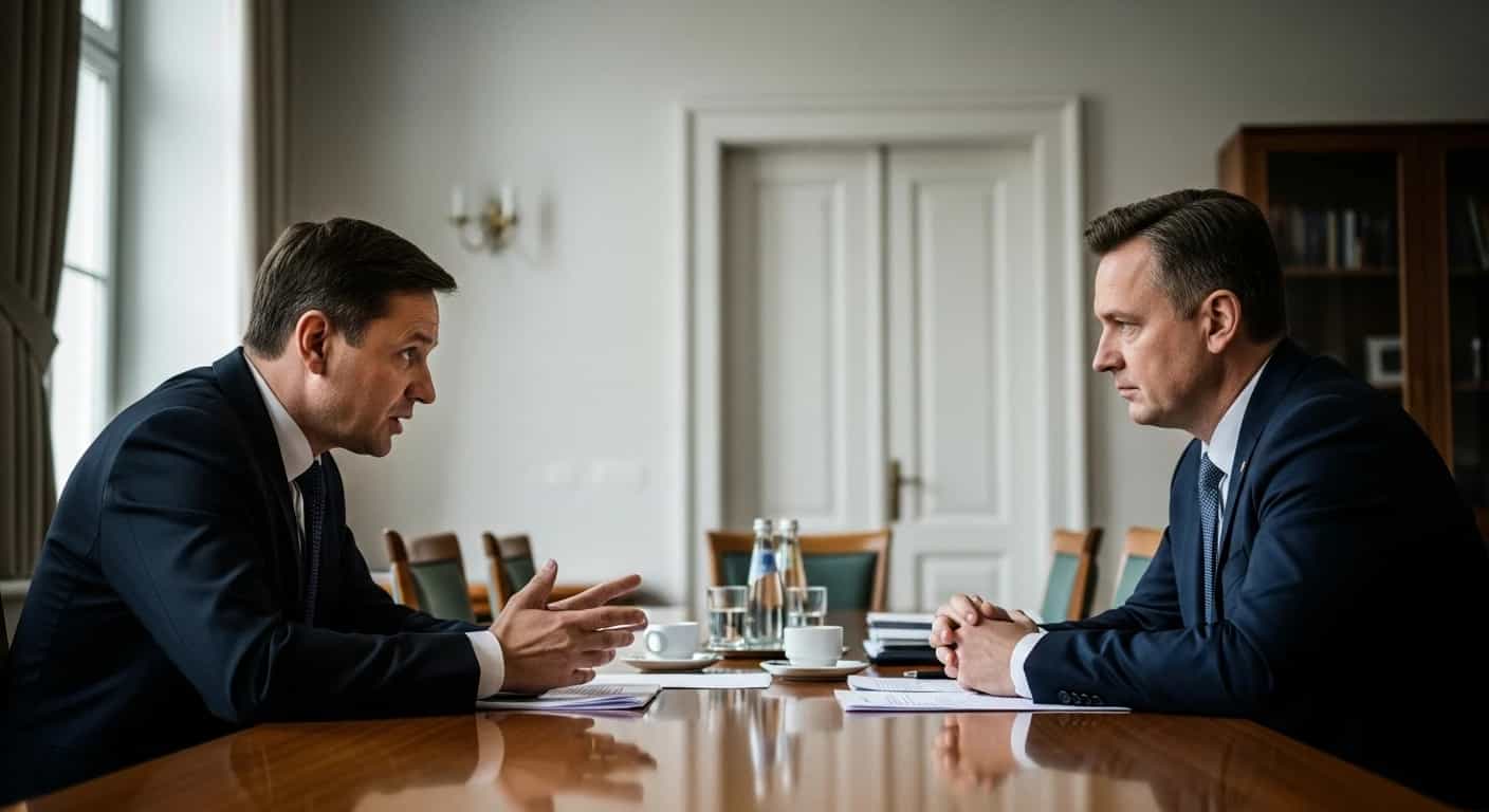 Sławomir Mentzen spotyka się z Karolem Nawrockim w obliczu politycznych zawirowań wokół kwestii migracyjnych