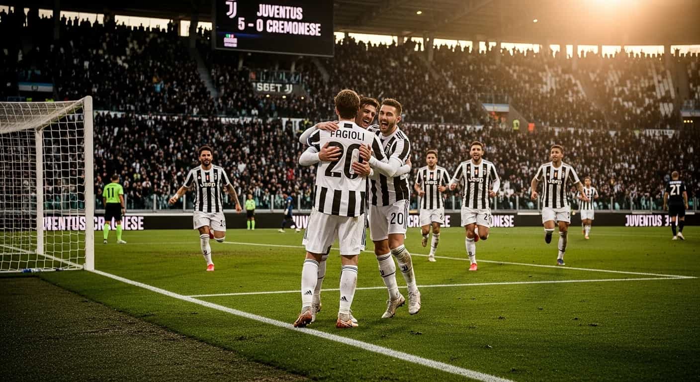Juventus miażdży Cremonese 5-0 - pierwszy taki wynik od ośmiu lat
