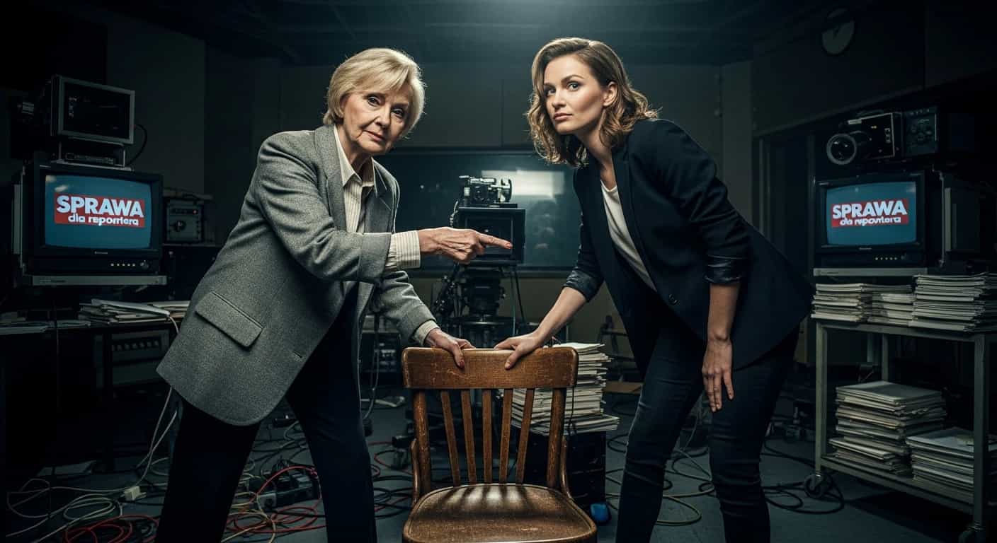 Elżbieta Jaworowicz uczy Maję Sablewską swojej legendarnej pozycji w "Sprawie dla reportera"