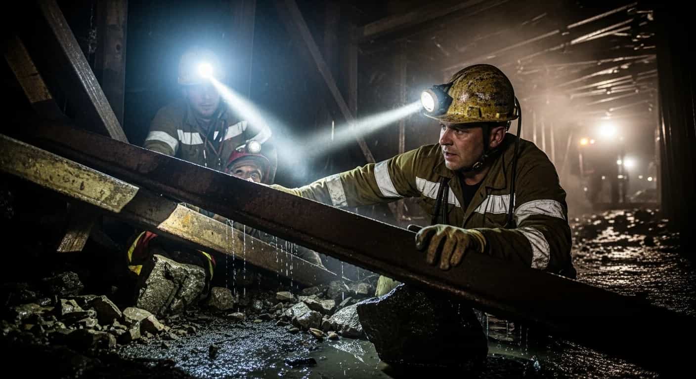 Dramatyczna akcja ratownicza w kopalni Pniówek - dwóch górników uwięzionych na głębokości 900 metrów
