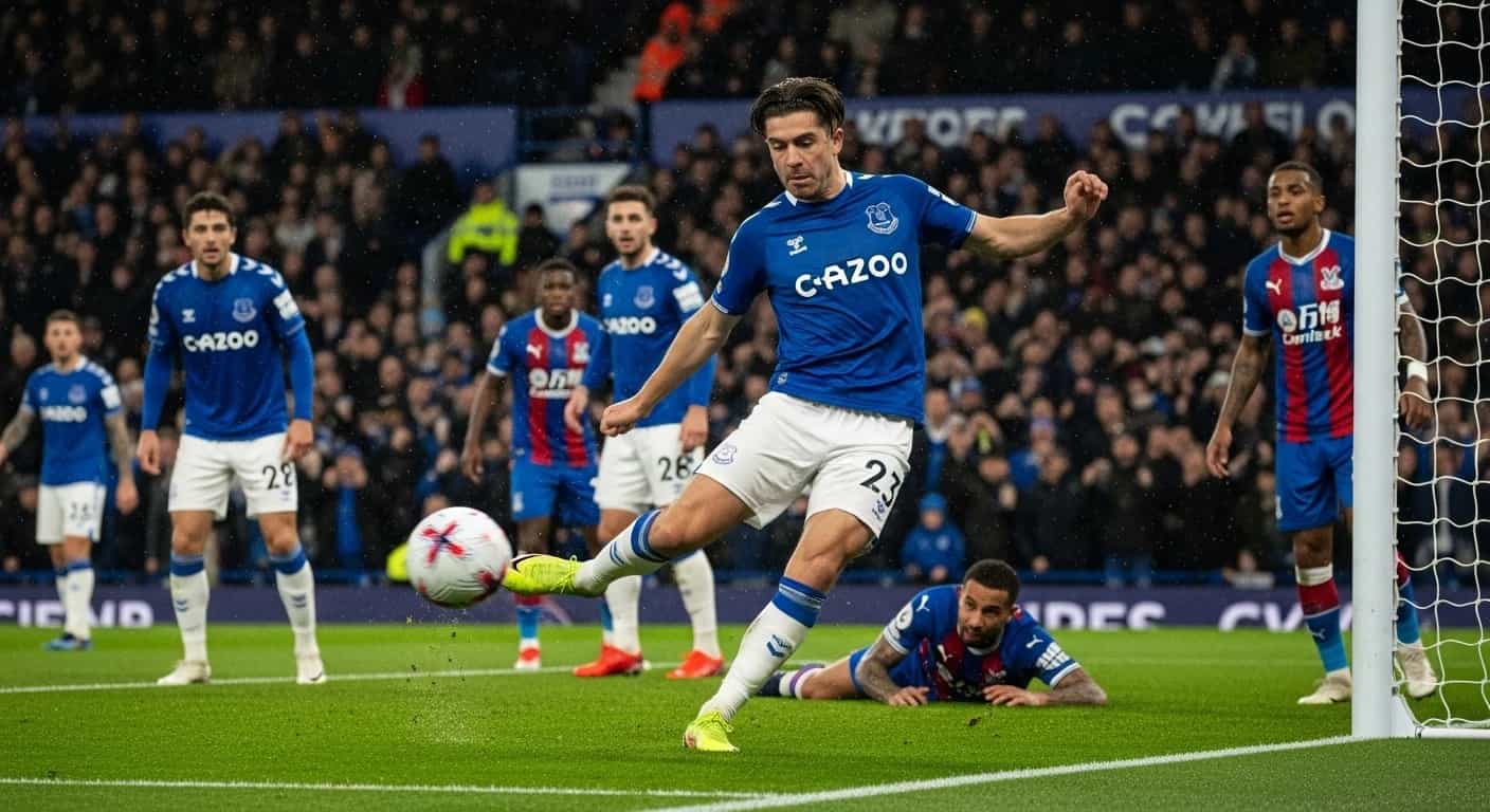 Grealish strzela zwycięskiego gola w 93. minucie - Everton pokonuje Crystal Palace 2-1