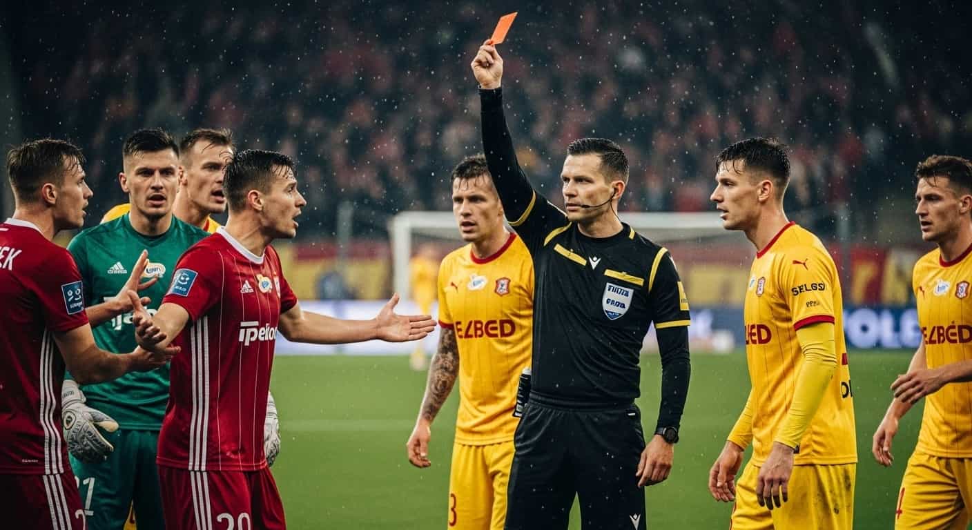 Skandal w Ekstraklasie – sędziowie zawieszeni po kontrowersyjnej decyzji w meczu Górnik-Jagiellonia