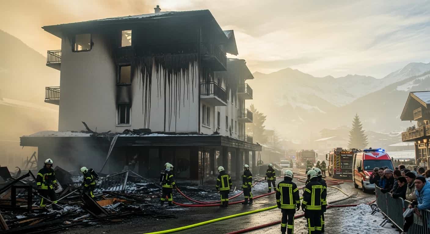 Tragiczny pożar w szwajcarskim kurorcie Crans-Montana. Co najmniej 10 ofiar śmiertelnych