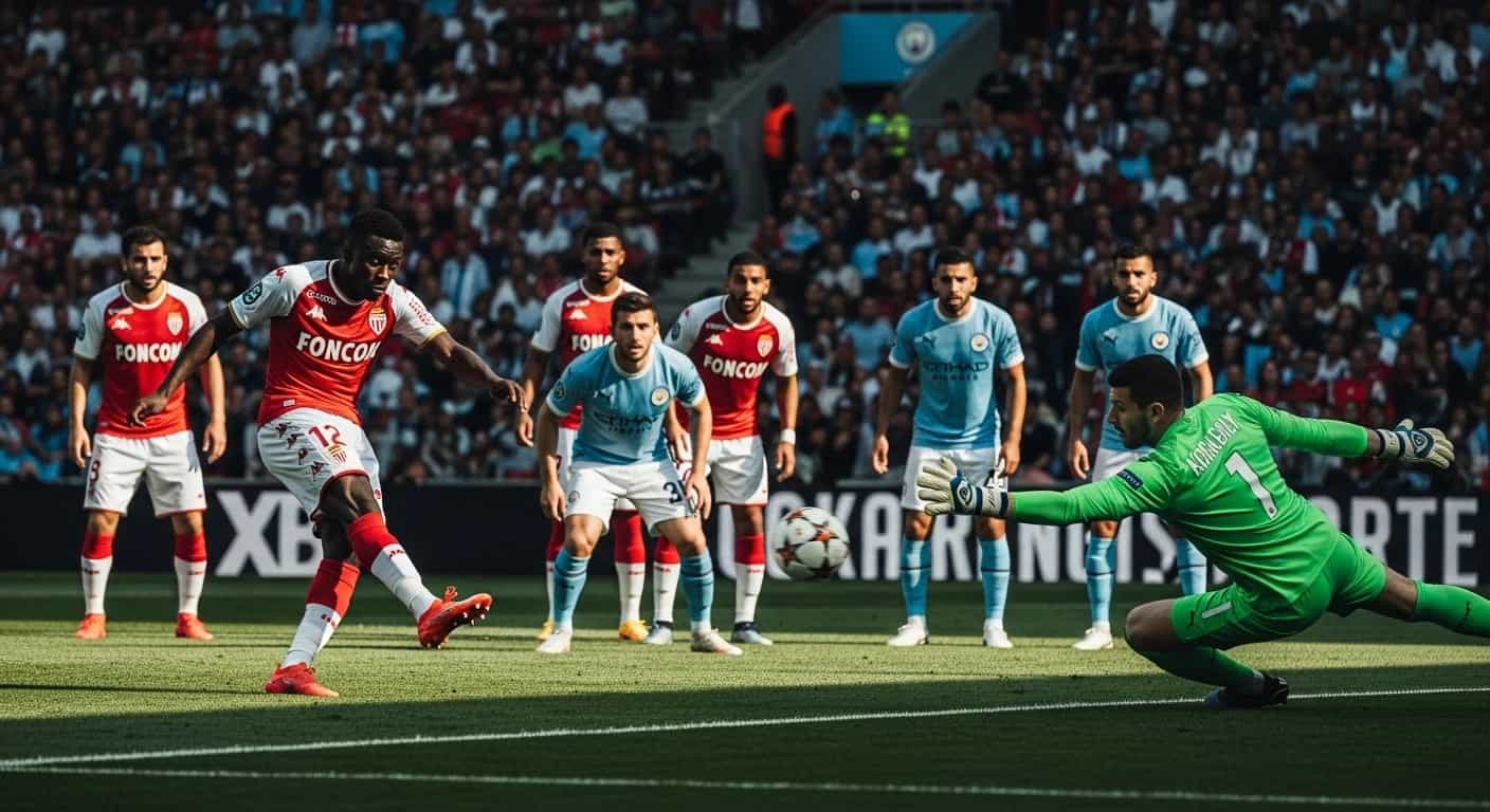 Monaco remisuje z Manchesterem City dzięki rzutowi karnemu Coulibaly'ego i kolegów