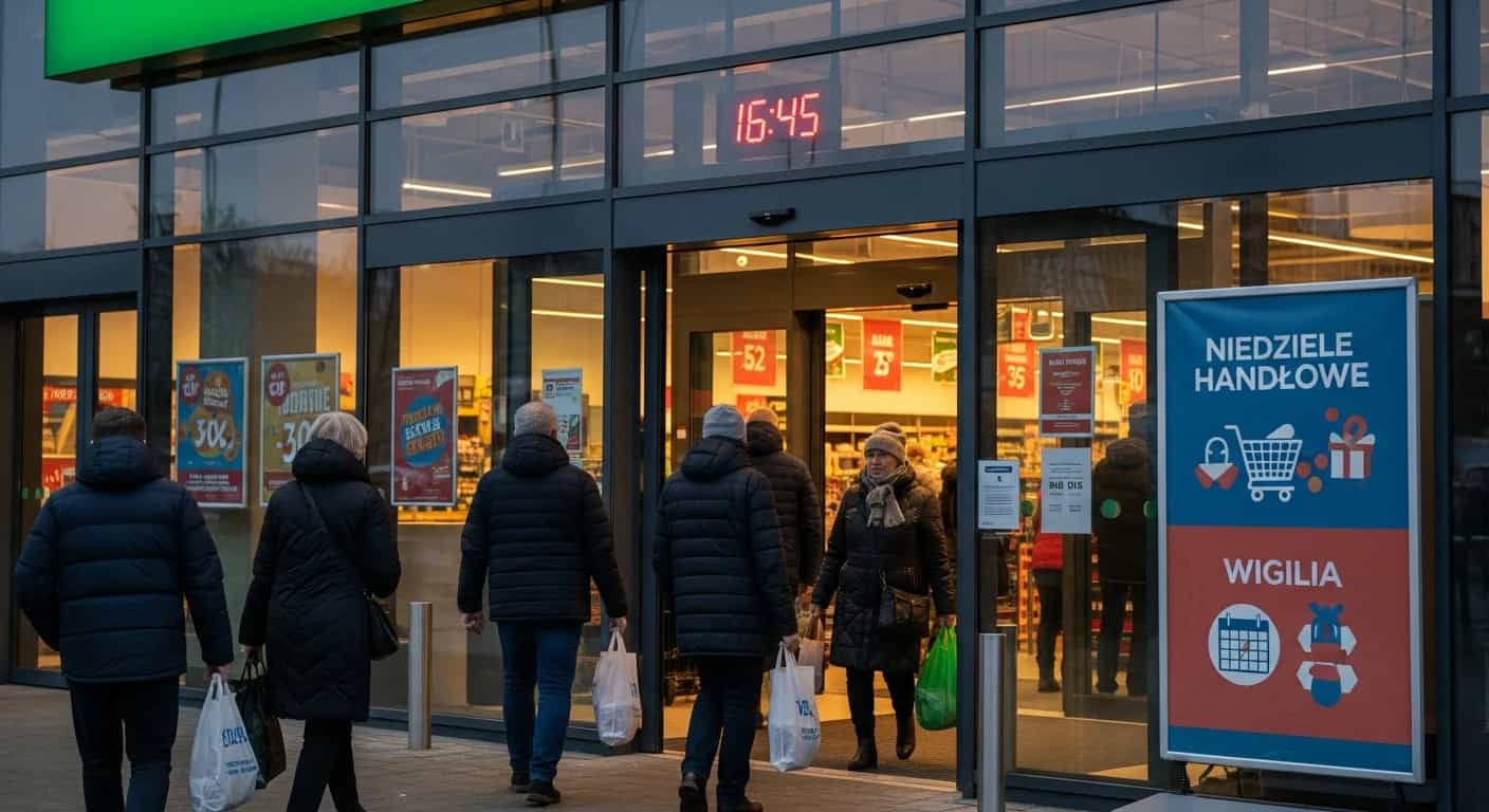 Grudzień 2025 przynosi trzy niedziele handlowe i wolną Wigilię - sprawdź nowe godziny otwarcia sklepów