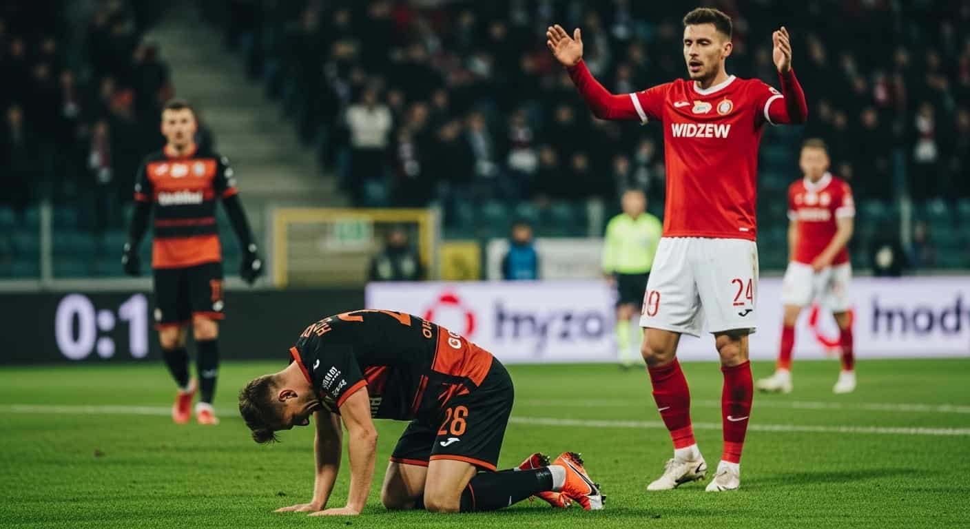Zagłębie Lubin przegrało z Widzewem Łódź 0:1 w 18. kolejce Ekstraklasy