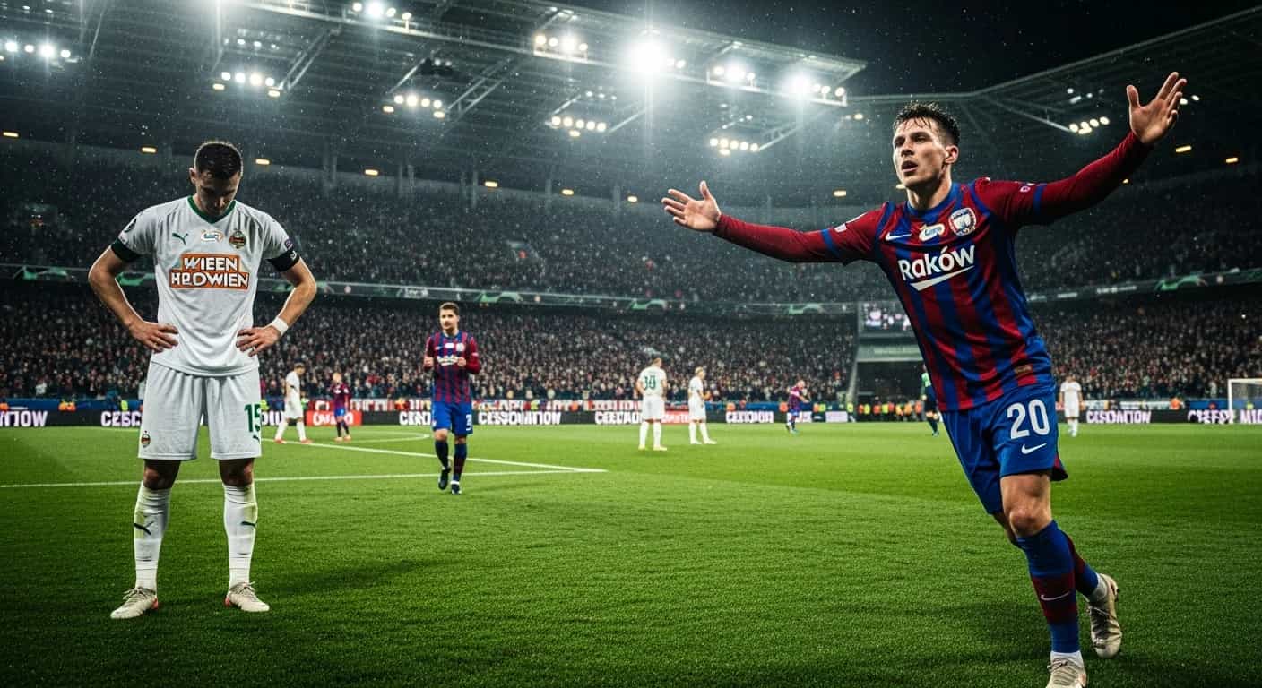 Liga Konferencji - Raków miażdży Rapid Wiedeń 4:1, austriackie media mówią o blamażu