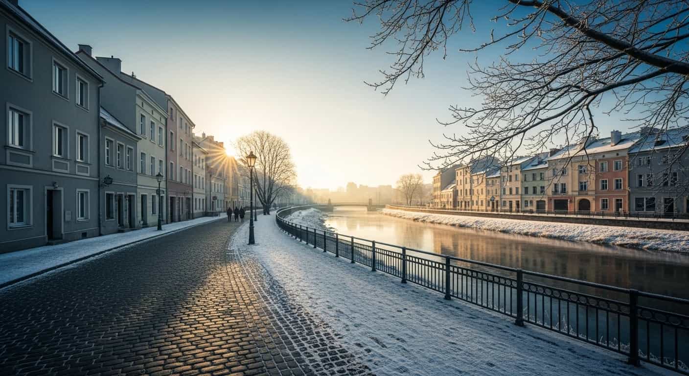 Prognoza pogody dla Bydgoszczy na 30 grudnia 2025 - słoneczny dzień z mrozem