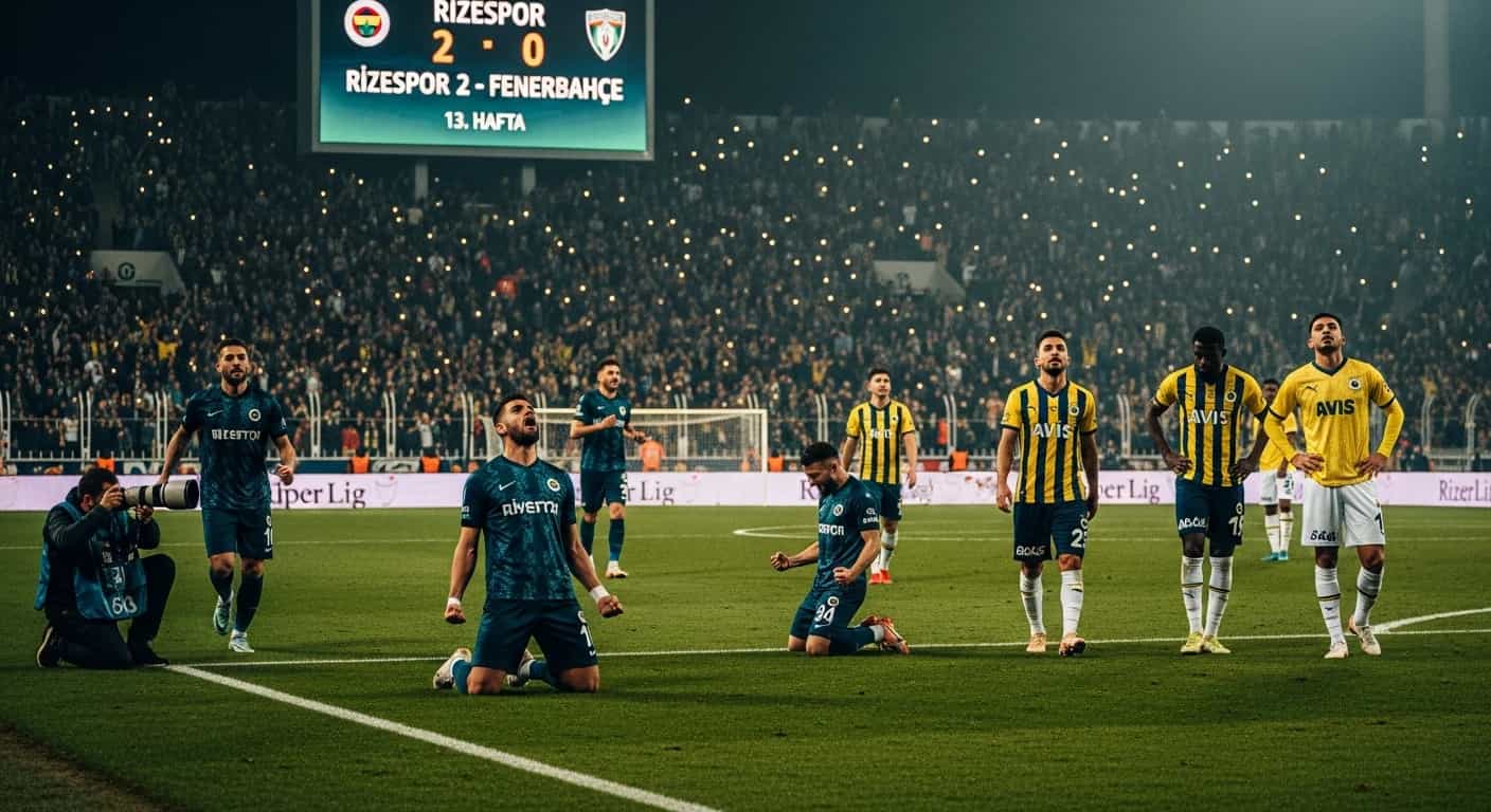 Rizespor prowadzi 2-0 z Fenerbahçe w 13. kolejce Süper Lig