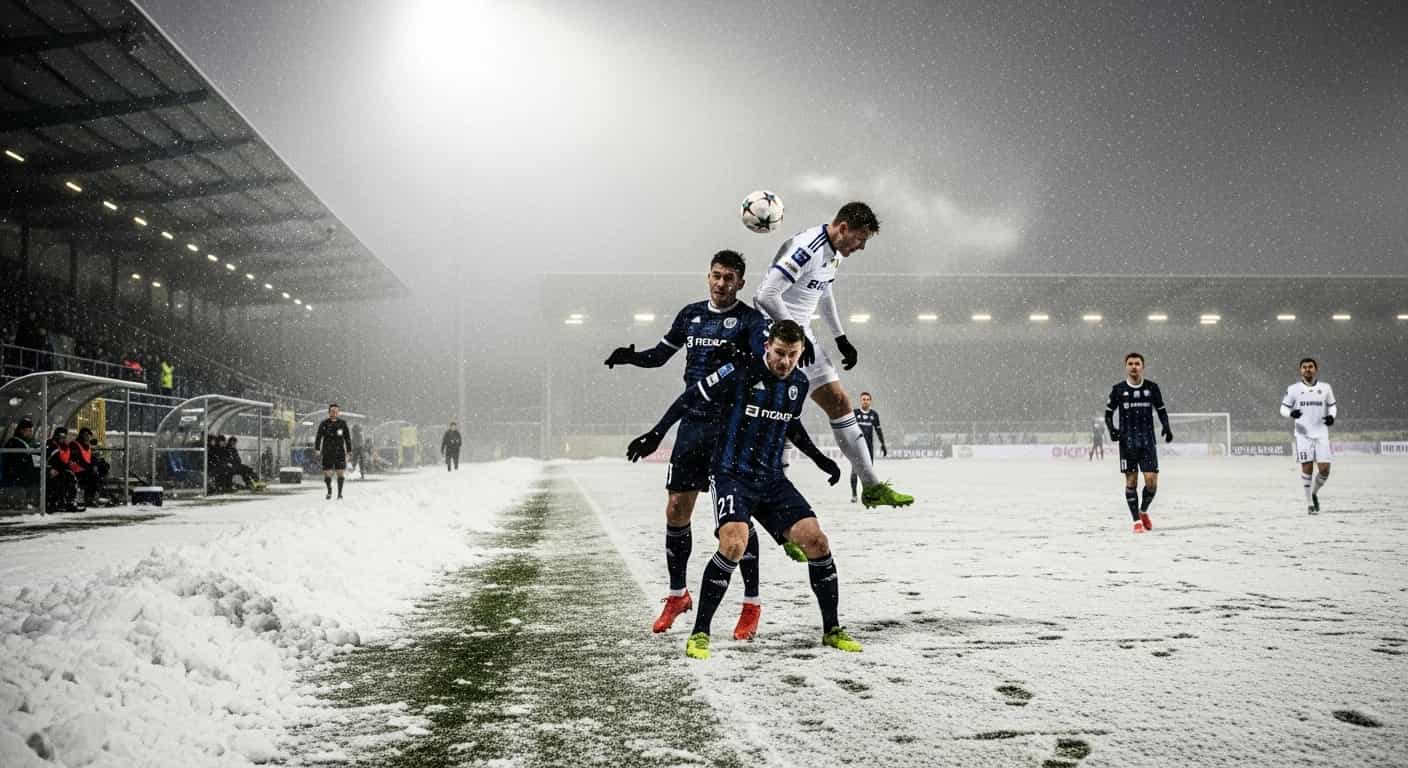 Zimowy powrót Ekstraklasy - Lech Poznań remisuje z Lechią Gdańsk w ekstremalnych warunkach pogodowych