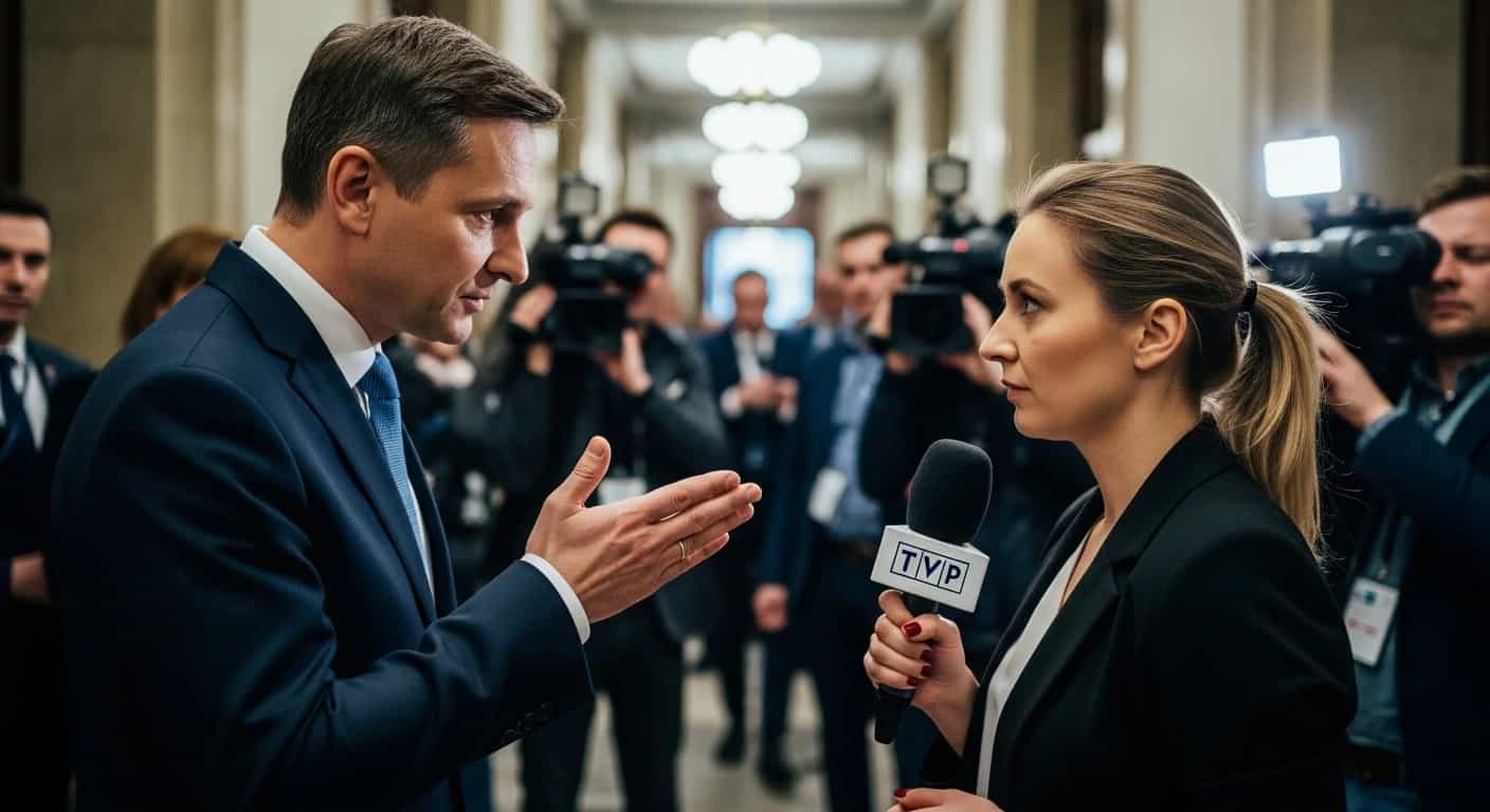 Wojciech Skurkiewicz przeprosi dziennikarkę TVP po skandalu na sejmowym korytarzu