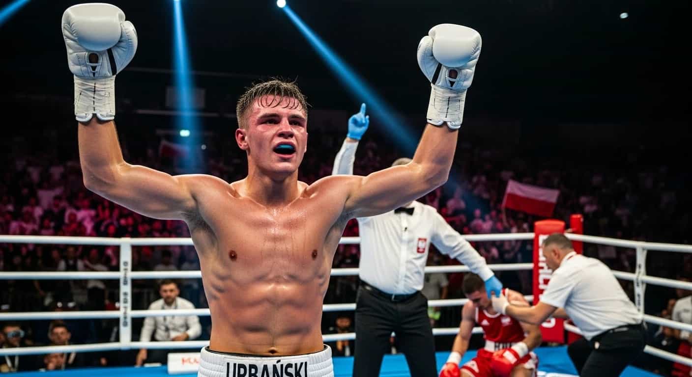 Fabian Urbański mistrzem Europy juniorów w boksie - rywal dwukrotnie na deskach