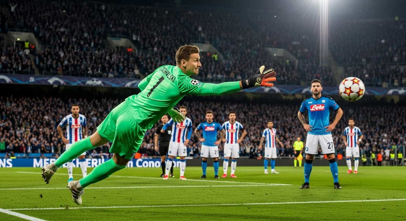 Mateusz Kochalski bohaterem w Lidze Mistrzów - spektakularna obrona rzutu karnego przeciwko Napoli