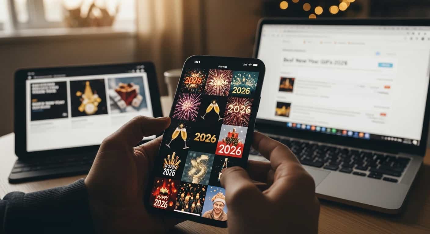 Najlepsze GIFy na Nowy Rok 2026 - jak wybrać idealne animacje do życzeń noworocznych