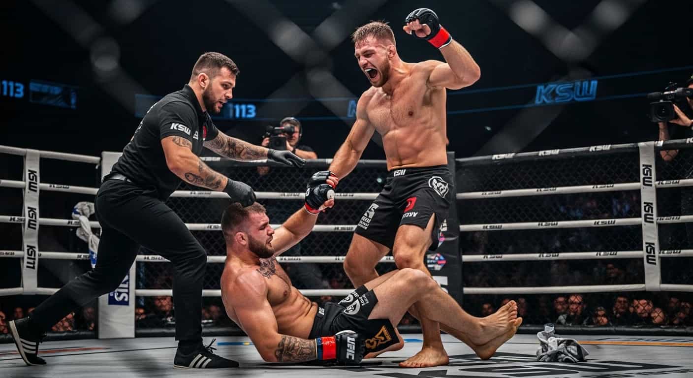 Piotr Lisek znokautowany w pierwszej rundzie przez influencera Adama Josefa na KSW 113