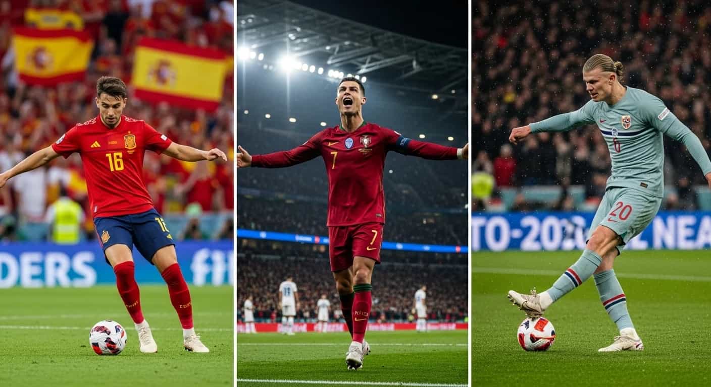 Hiszpania, Portugalia i Norwegia utrzymują perfekcyjną passę w eliminacjach do Mistrzostw Świata 2026