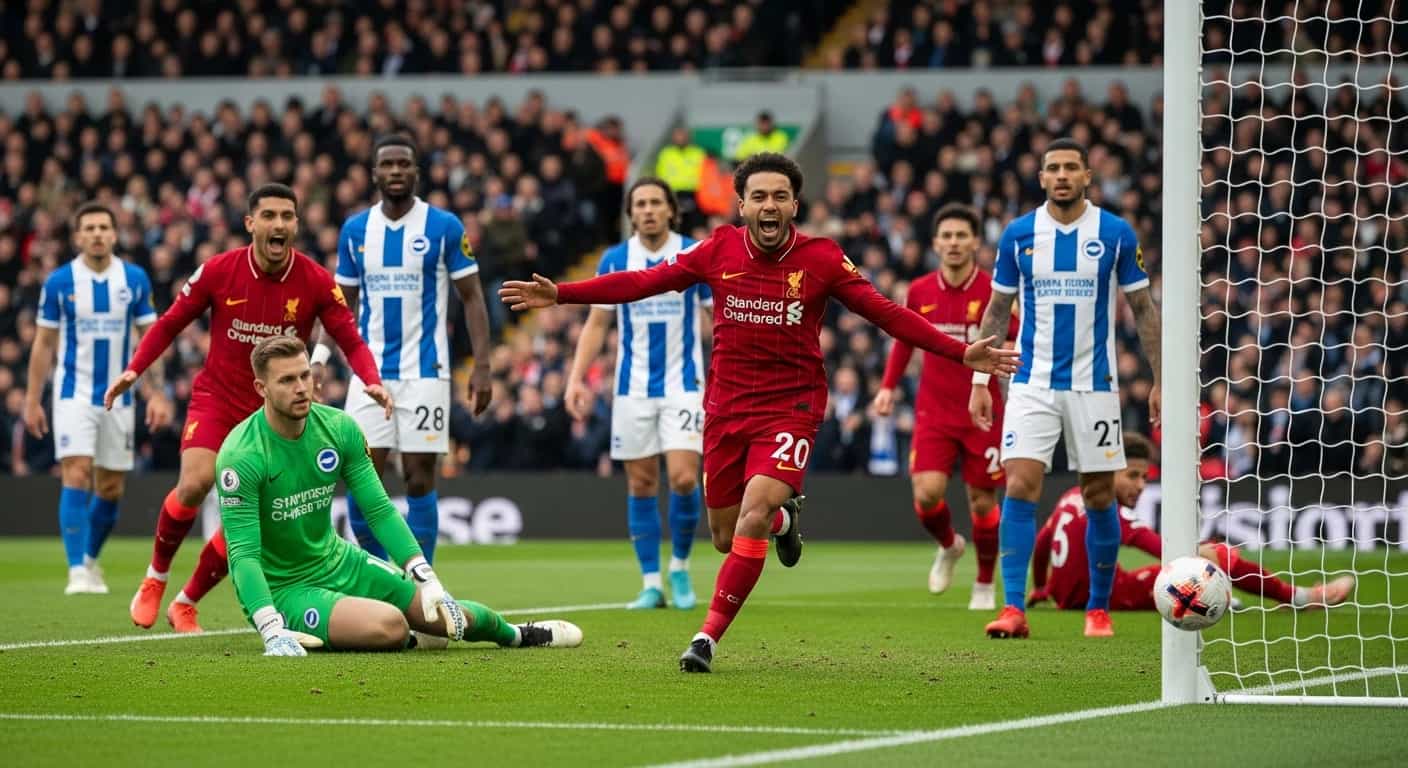 Liverpool pokonuje Brighton po błyskawicznym golu w pierwszej minucie