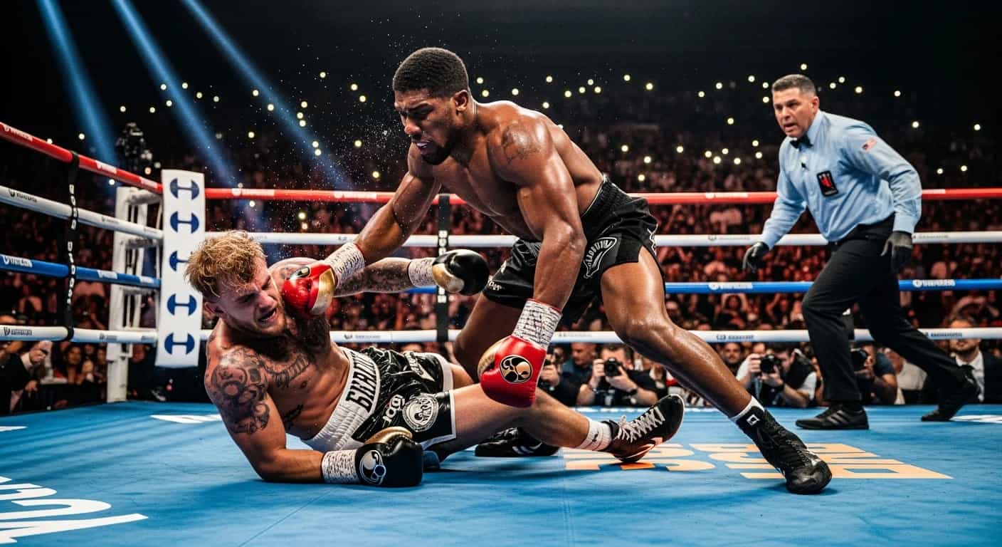 Anthony Joshua nokautuje Jake'a Paula w szóstej rundzie spektakularnej walki w Miami