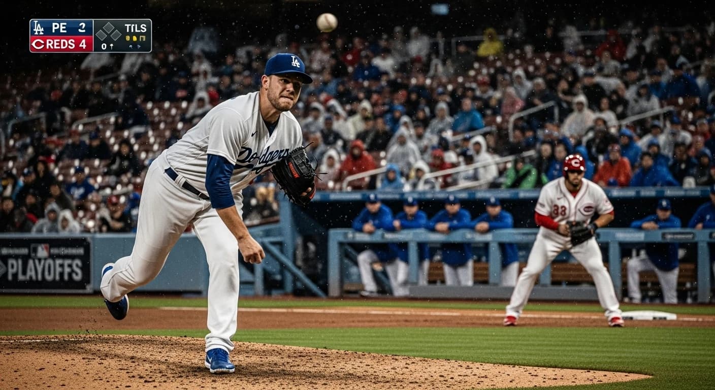 Dodgers rozpoczynają playoffs od zwycięstwa z Reds dzięki dominacji Snella i deszczowi home runów