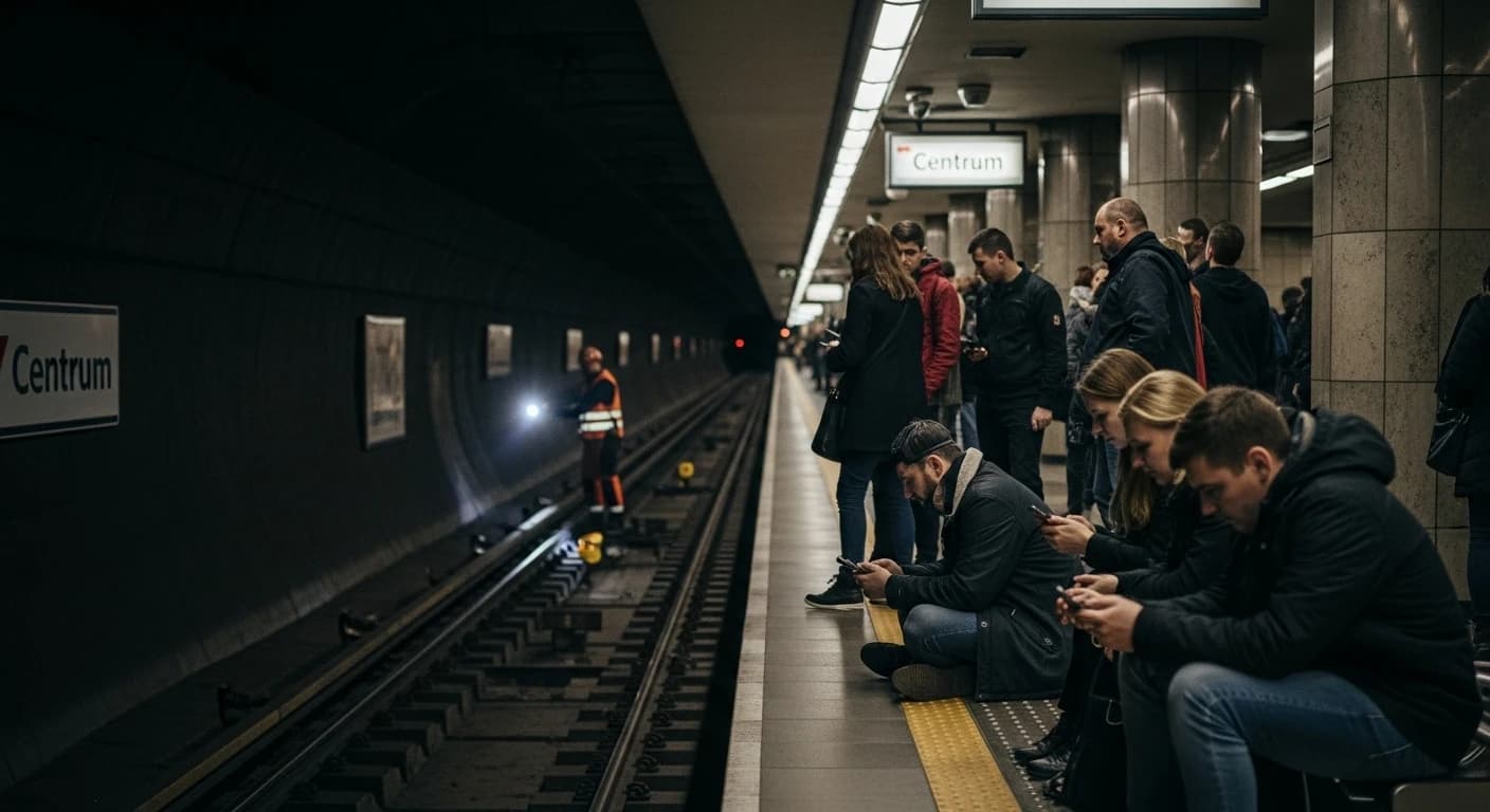 Awaria zasilania sparaliżowała metro M1 w Warszawie - ruch przywrócony po dwóch godzinach