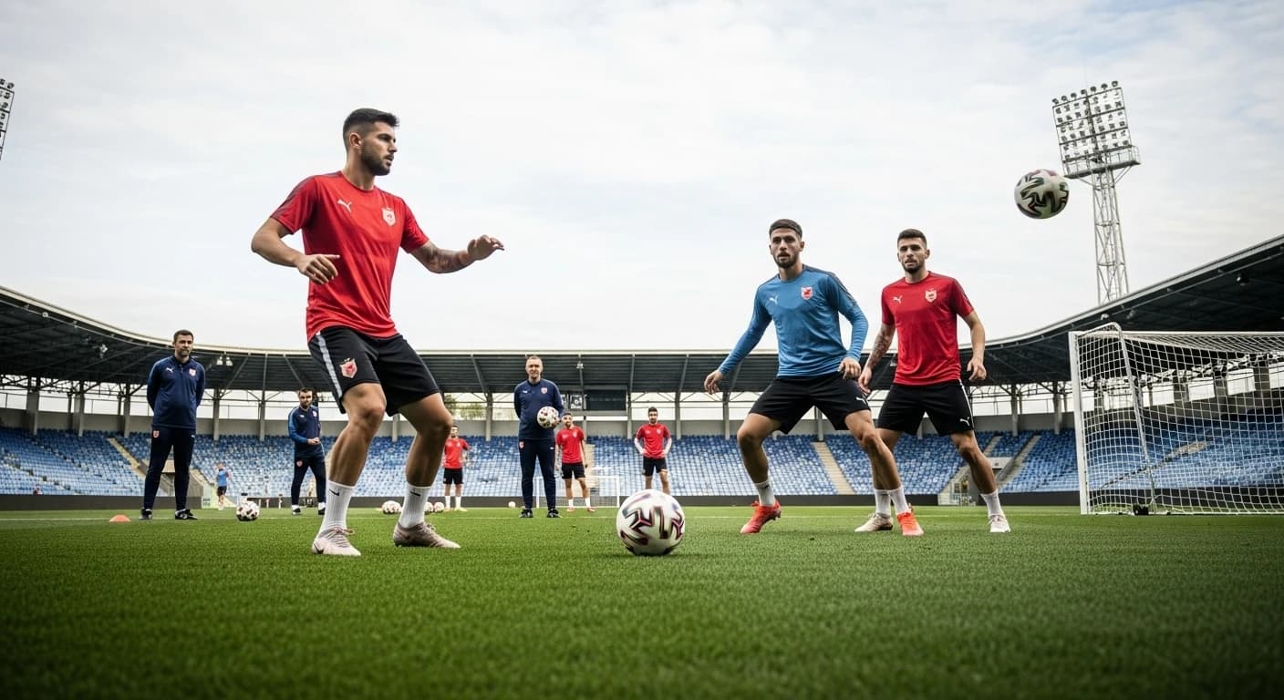 Crvena zvezda przygotowuje się do kluczowego meczu z IMT przed wyjazdem do Portugalii