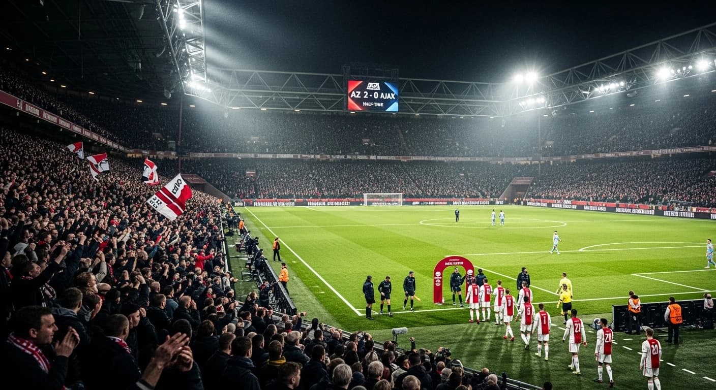 AZ szokuje Ajax w Amsterdamie, prowadząc 2-0 po pierwszej połowie