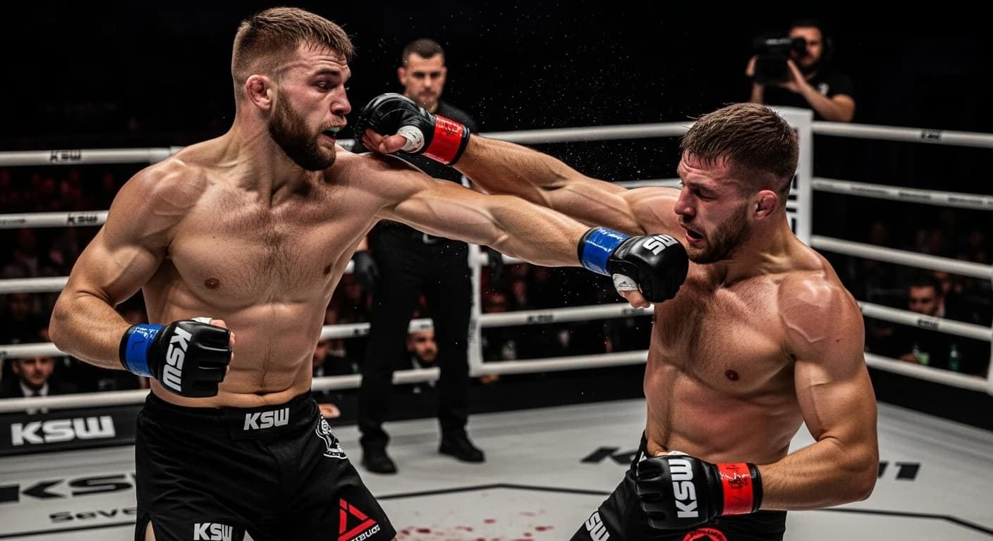 Bartosz Kurek nokautuje Adriana Dudka na KSW 111 - spektakularny kontratak w drugiej rundzie