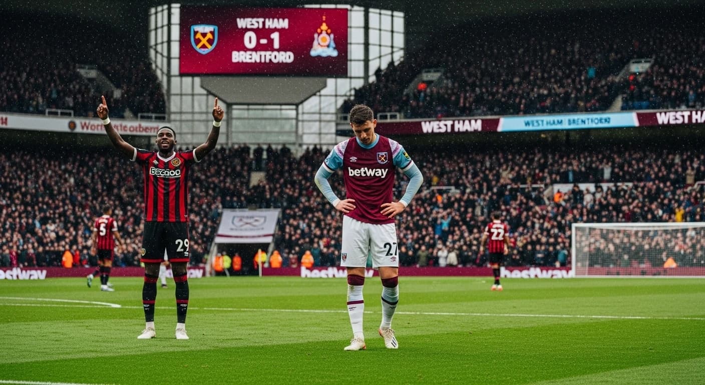 West Ham przegrywa z Brentford 0-1 w kluczowym meczu Premier League