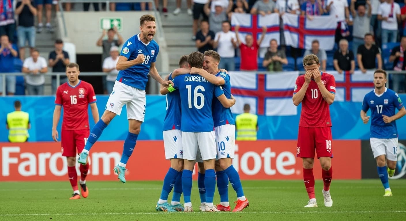 Wyspy Owcze pokonały Czechy w eliminacjach mistrzostw świata - sensacyjny sukces 136. drużyny rankingu FIFA
