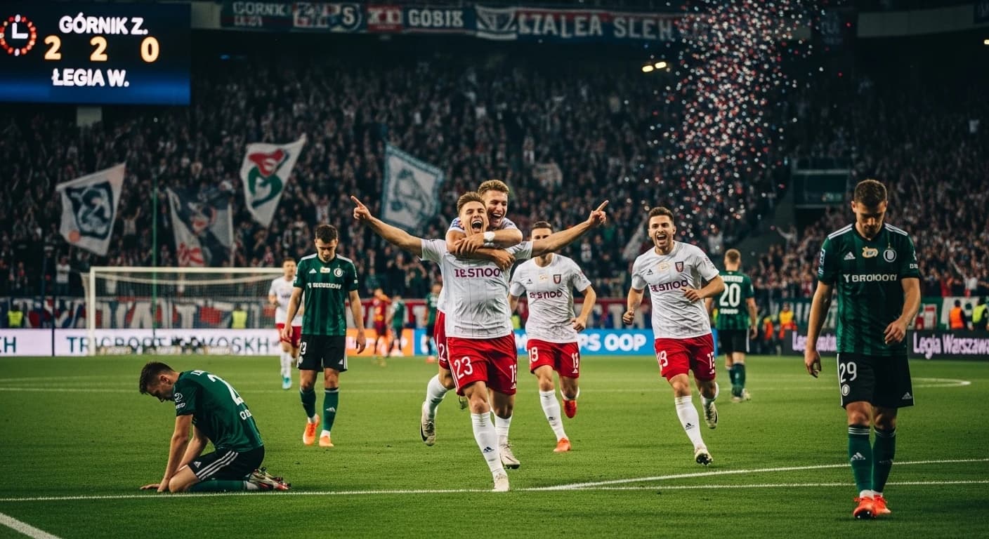 Górnik Zabrze pokonuje Legię Warszawa 2-0 w hicie Ekstraklasy