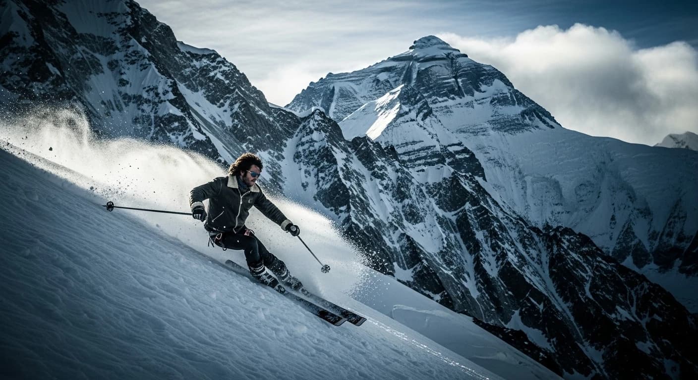 Jim Morrison jako pierwszy zjechał na nartach najniebezpieczniejszą trasą Mount Everest